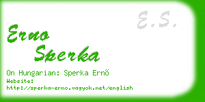 erno sperka business card